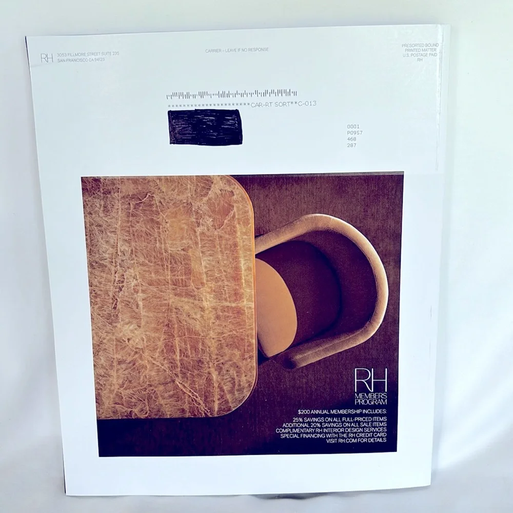 Brand New 350 Pages Restoration Hardware RH Contemporary Catalog Fall 2003 -